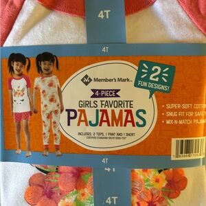 NWT 2 pairs of girls pajamas size 4t